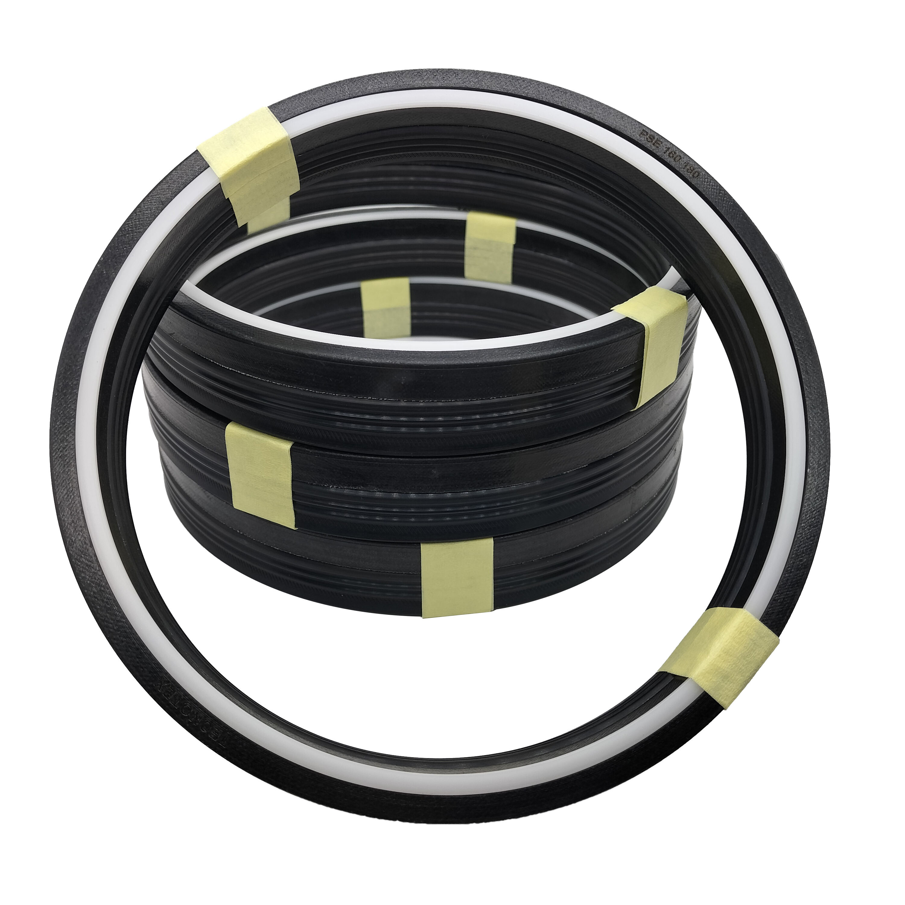 PSE type nbr and fabric combination seals are resistant to high pressure applications of mine mechanical hydraulic piston seal