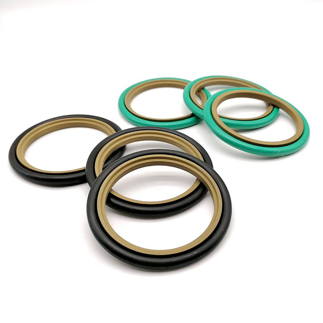 Hydraulic Step Seal HBTS GSJ OMS-MR OD S09-E K35 Hydraulic Cylinder Rod Seal NBR Rubber PTFE Bronze Step Seal