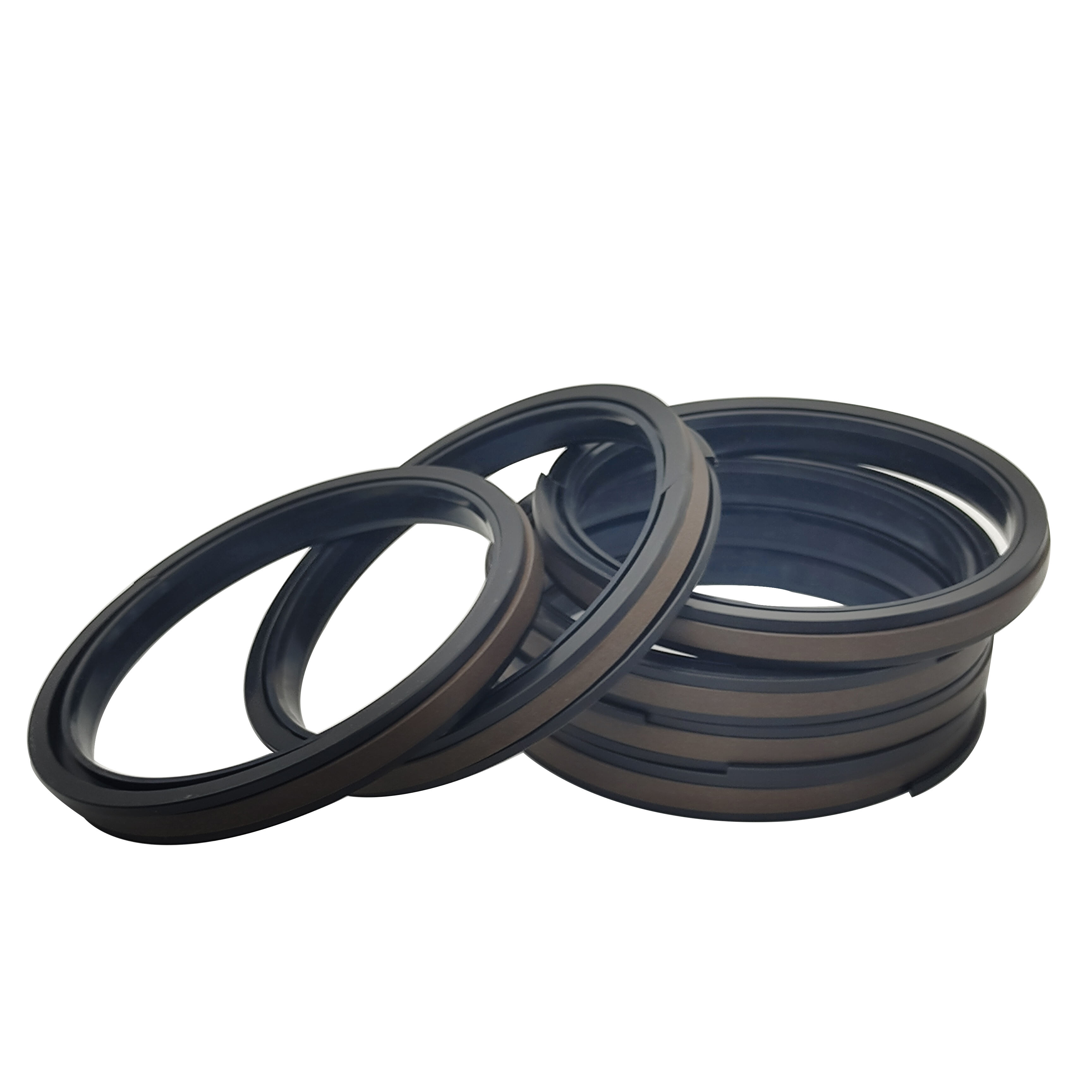 SPGW type bi-directional piston combined tetrafluoro-copper powder seal ring is used in the arm cylinder of injection molding ma